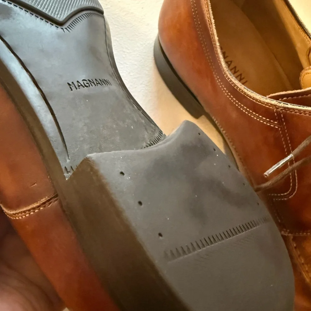 Magnanni Romelo Diversa Apron Toe Derby Cognac Brown Size 10 1/2 M MSRP $350